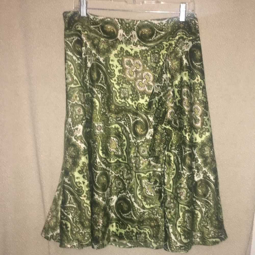 Green paisley skirt